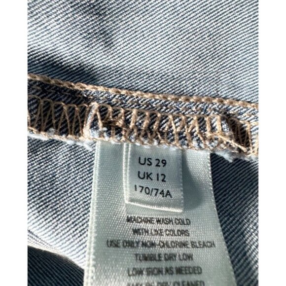 We The Free People Women's Sz 29 Just Float On Flare Bell Bottom Raw Hem Jeans - Picture 5 of 9